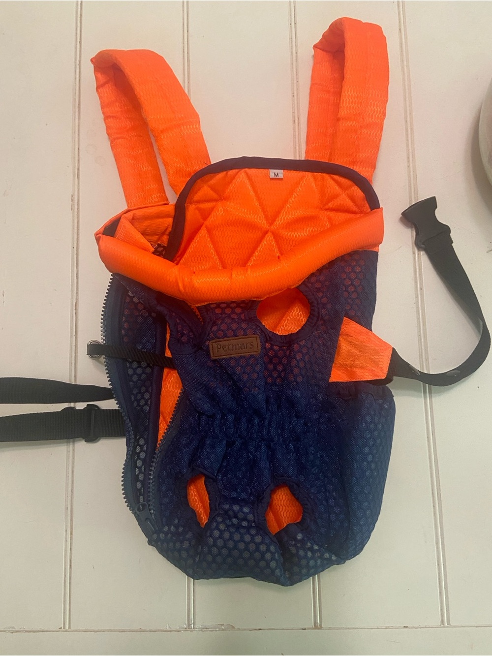 Petmars Dog Backpack - Orange and Navy